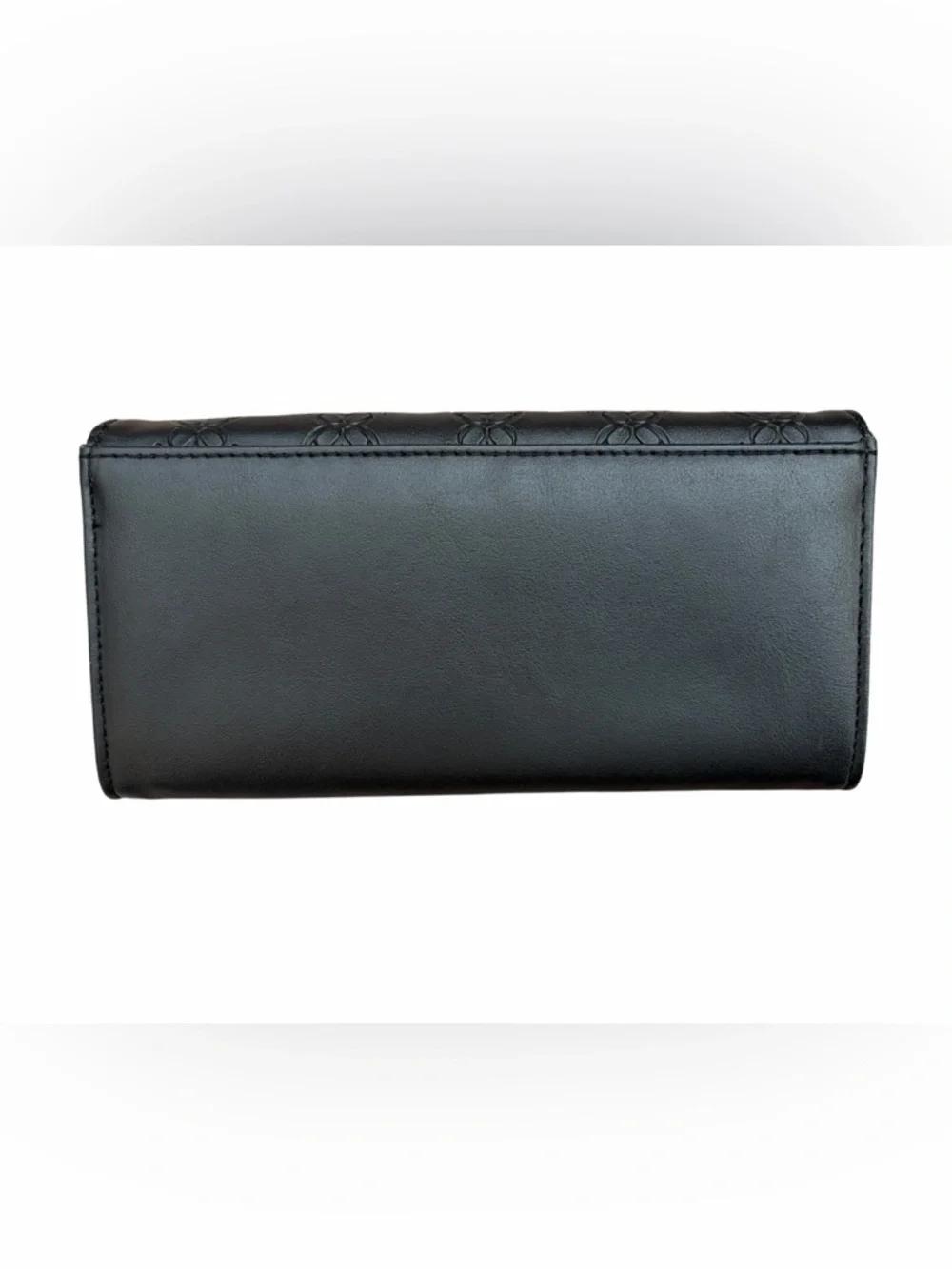 Nine West Black Embossed Clasp Wallet